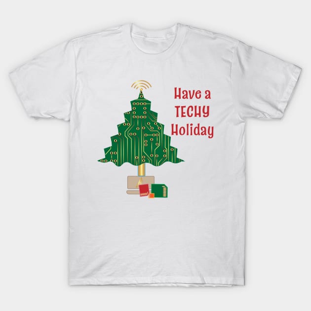 Techy Holiday T-Shirt by bluehair